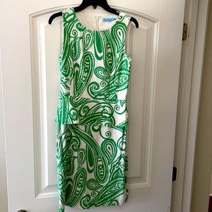 Green paisley professional dress
